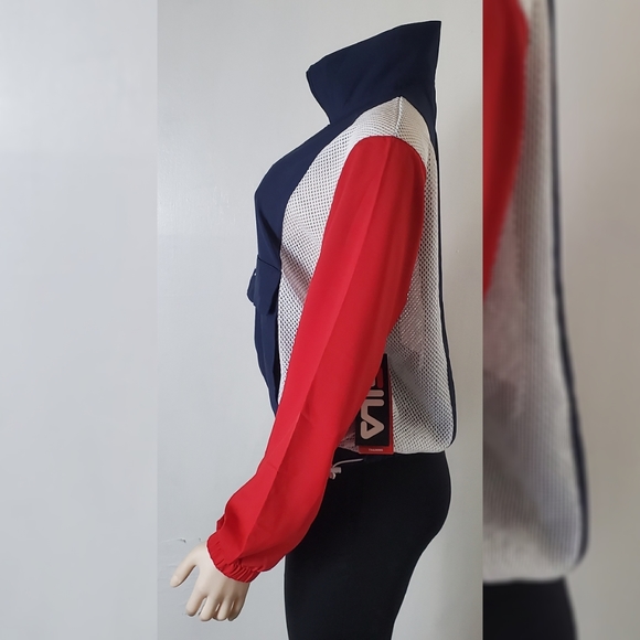 NWT FILA WINDBREAKER JACKER WOMEN'S MULTICOLOR - Picture 3 of 8